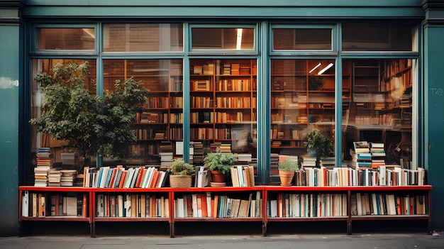 des livres sur les étagères du magasin