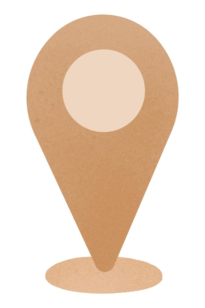Localisation brune épingle png autocollant médias sociaux graphique fond transparent