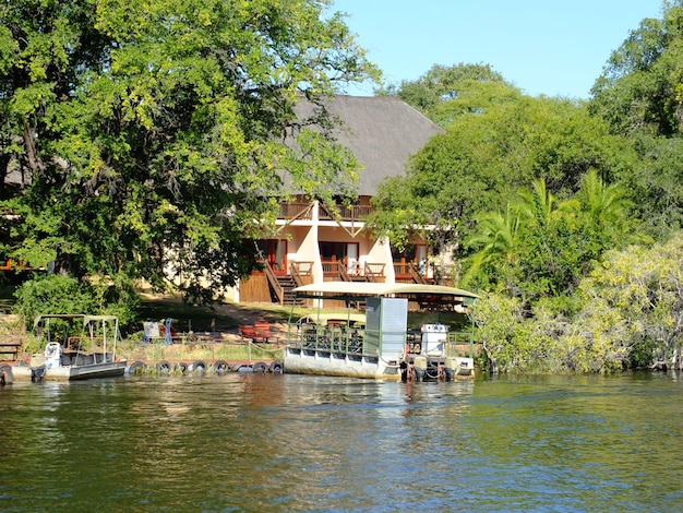 Le lodge sur le fleuve Zambèze Afrique Botswana