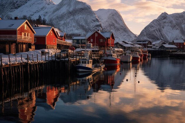 Lofoten dans le paysage de Norvège