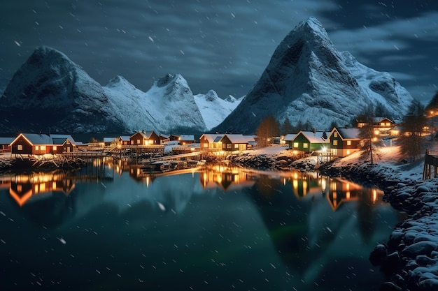 Lofoten dans le paysage de Norvège