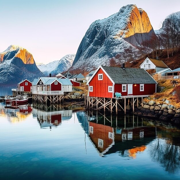 Lofoten dans le paysage de Norvège