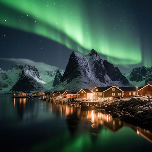 Lofoten dans le paysage de Norvège