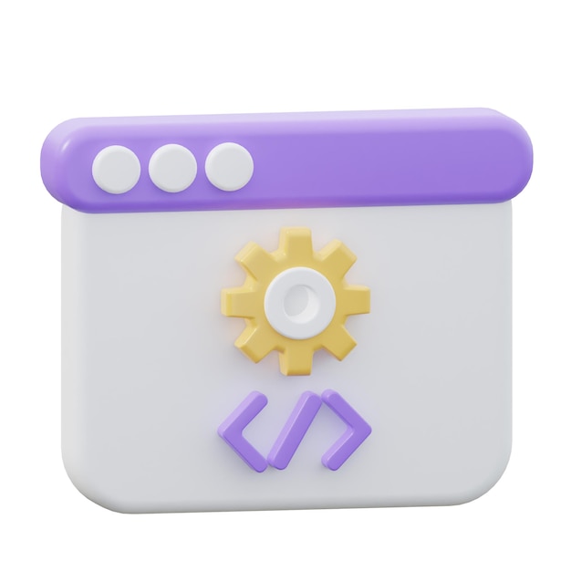 Logiciel 3D Isolé Icône Illustration Rendu