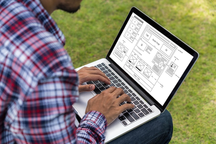 Photo le logiciel de conception de sites web fournit un modèle à la mode pour le commerce de détail en ligne