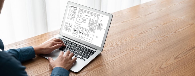 Photo le logiciel de conception de sites web fournit un modèle à la mode pour le commerce de détail en ligne