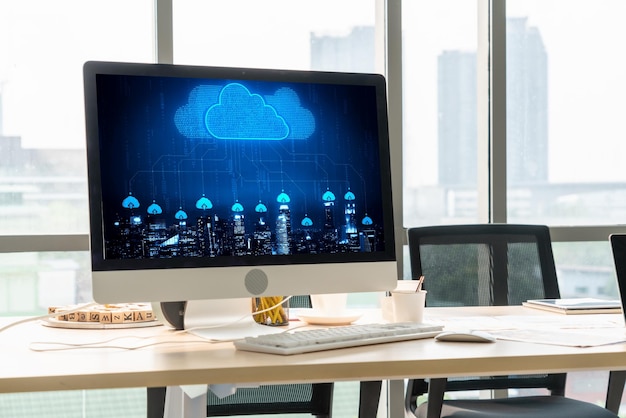 Logiciel d'informatique en nuage pour le travail à distance à la mode