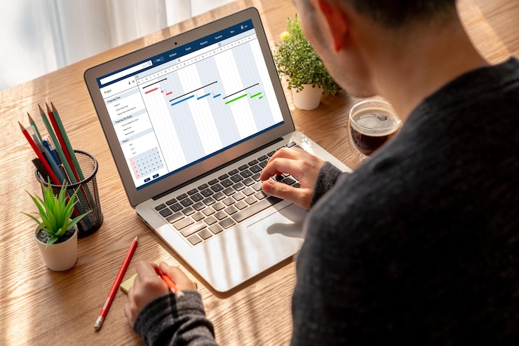 Photo logiciel de planification de projets pour la gestion de projets d'entreprise à la mode