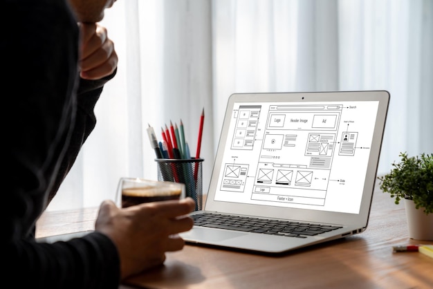 Photo les logiciels de conception de sites web fournissent des modèles modernes pour les entreprises de vente au détail en ligne et le commerce électronique