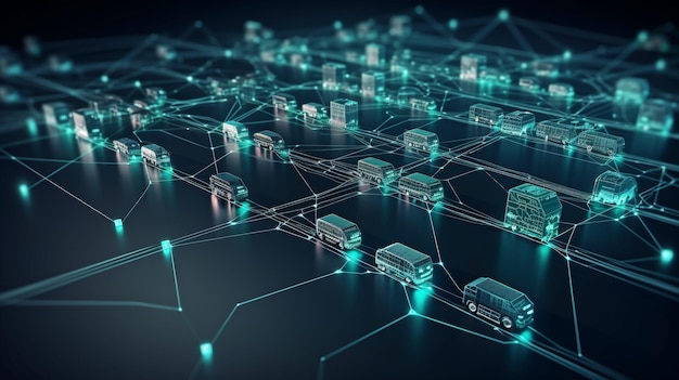 Photo la logistique inverse en tant que concept d'aperçu de la gestion de la chaîne d'approvisionnement ai générative