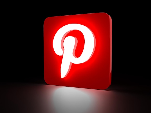 Le logo 3D de Pinterest