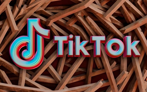 Le logo 3D de TIKTOK