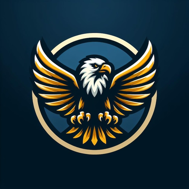 Logo d'aigle dynamique symbole d'oiseau majestueux pour l'image de marque moderne