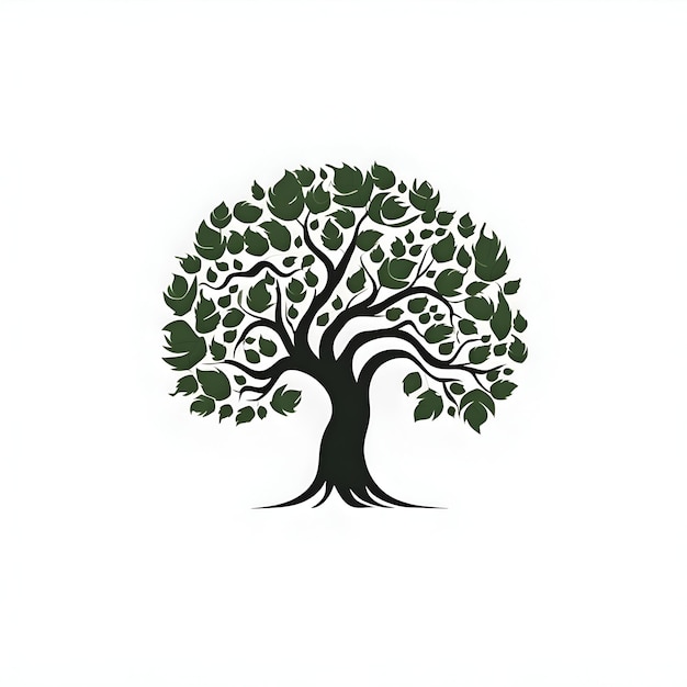 Logo de l'arbre écologique Logo de la nature Logo de l'écologieIllustration vectorielle