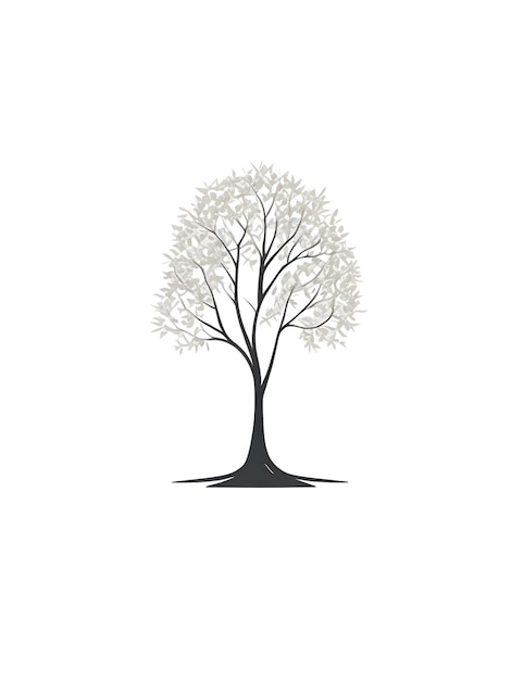 logo d'arbre minimaliste avec une branche générative ai