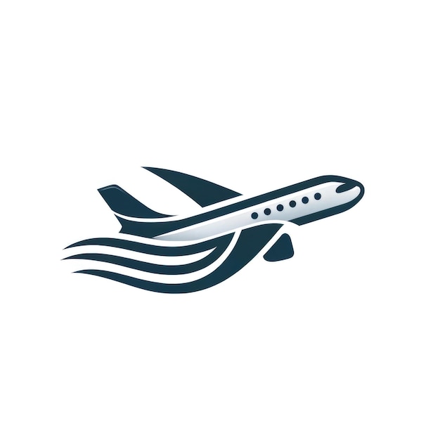 Le logo d'un avion de passagers élégant