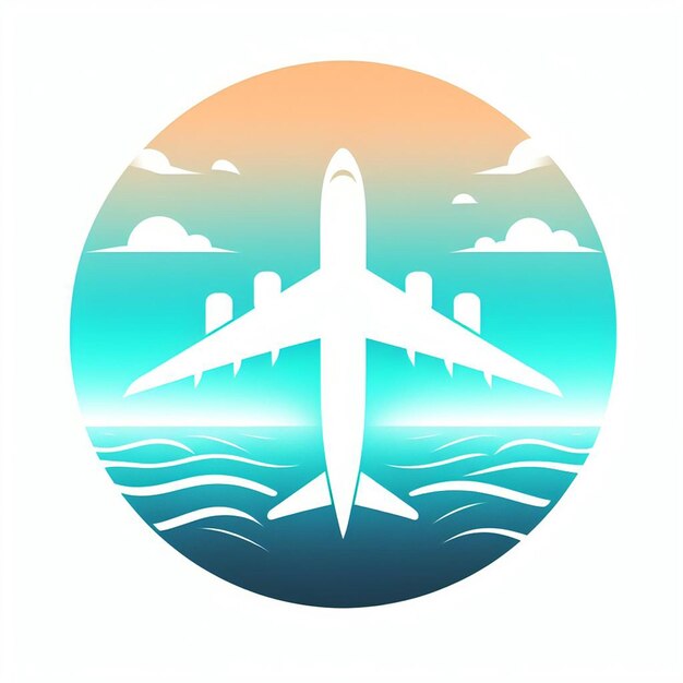 le logo de l'avion de voyage à l'étranger.