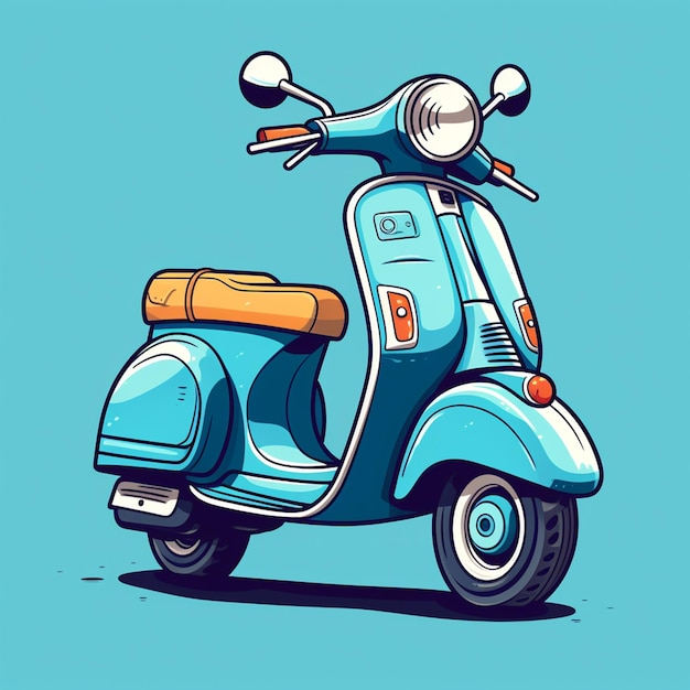 Photo le logo de la bande dessinée vespa