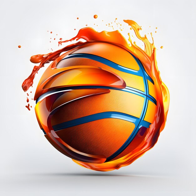 logo de basket-ball sur fond blanc