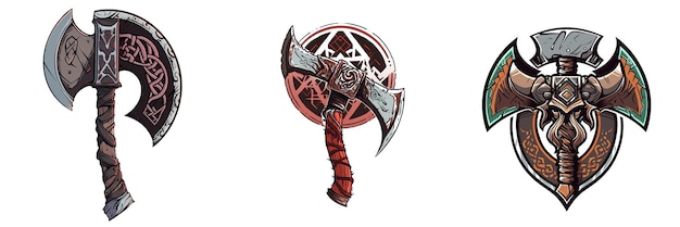 Le logo de Battle Axe Viking en 2D