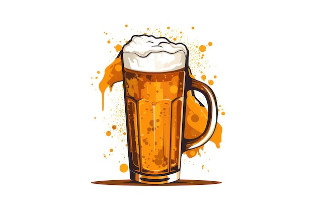 Logo de bière sur blanc