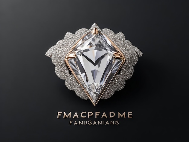 Le logo de bijoux de mode rapide inclut le diamant