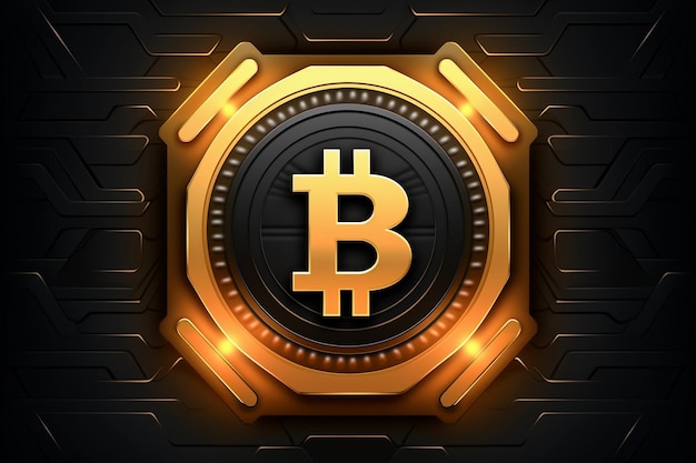 Logo Bitcoin de forme carrée