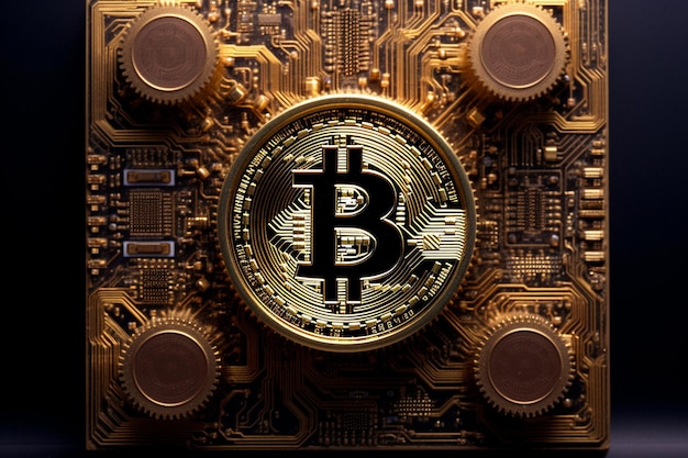 Logo Bitcoin de forme carrée