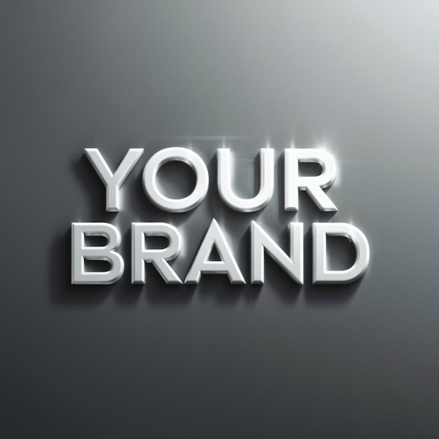 un logo blanc indiquant votre marque