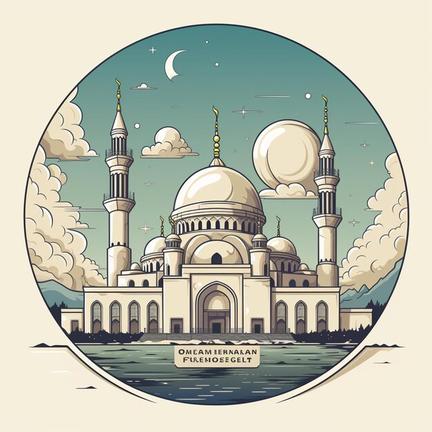 logo de la caricature de la mosquée