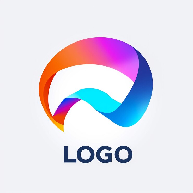 Photo un logo coloré avec le mot " logo " au milieu