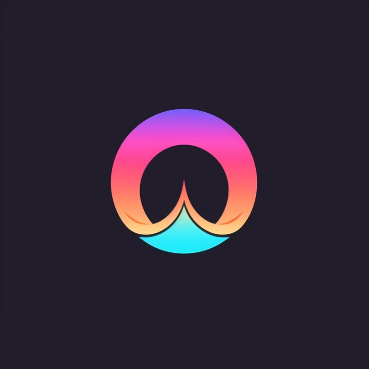 Photo un logo coloré avec une vague qui en sort ai générative