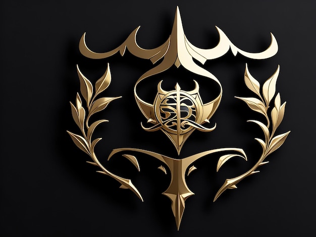 Un logo combiné avec du matériel doré et argenté, image générée par IA