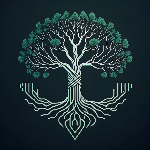 Logo de conception d'arbre