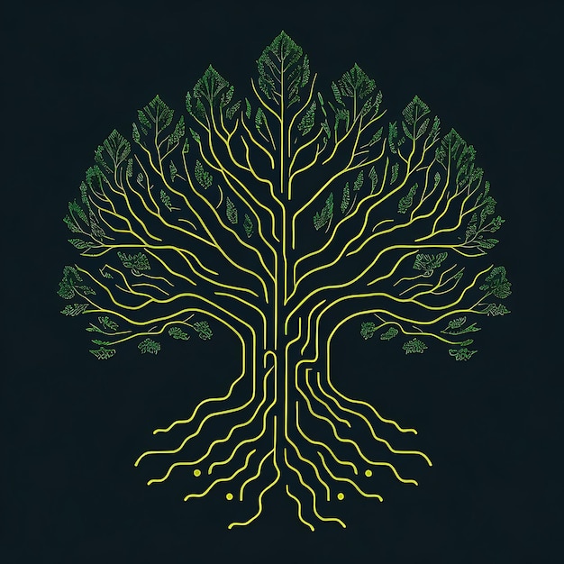 Logo de conception d'arbre