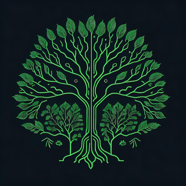 Logo de conception d'arbre