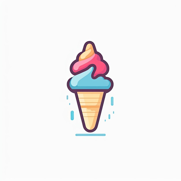 Photo un logo de cornet de glace