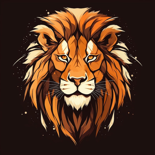 Un logo créatif du lion