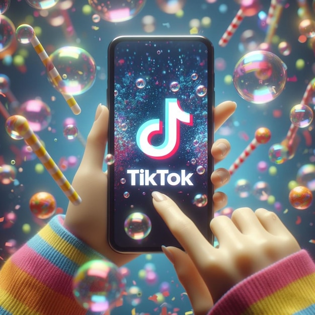 Un logo créatif de la plateforme vidéo d'application sociale Tik Tok