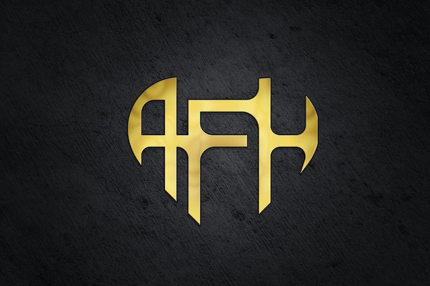 Photo le logo deign afh est une illustration photoshop.