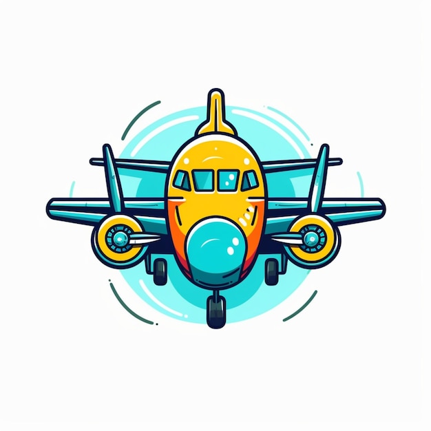 Logo de dessin animé d'avion 18