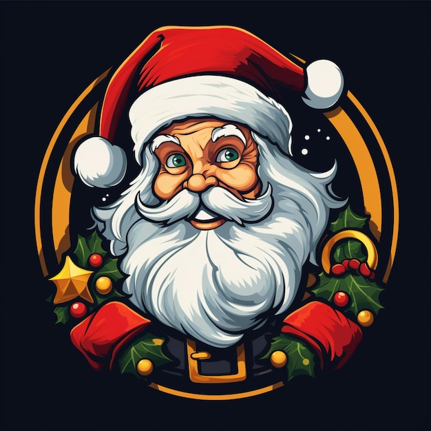 logo de dessin animé du père noël