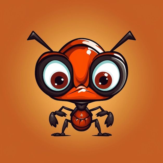 Logo de dessin animé de fourmi 1