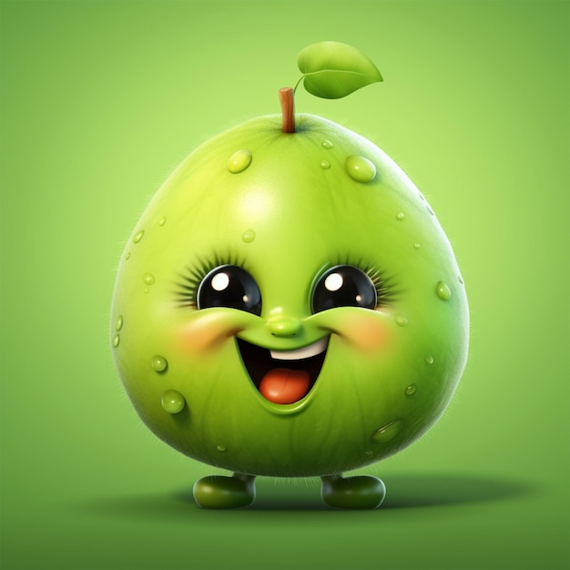 logo de dessin animé fruit de kiwi