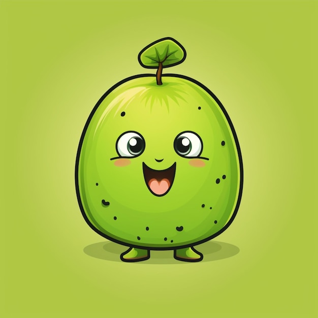 logo de dessin animé fruit de kiwi