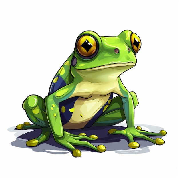 logo de dessin animé de grenouille
