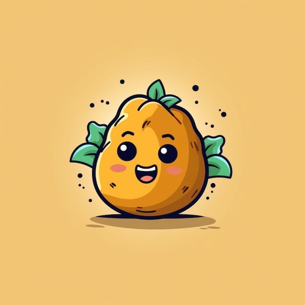 Logo de dessin animé de nourriture de pomme de terre 14