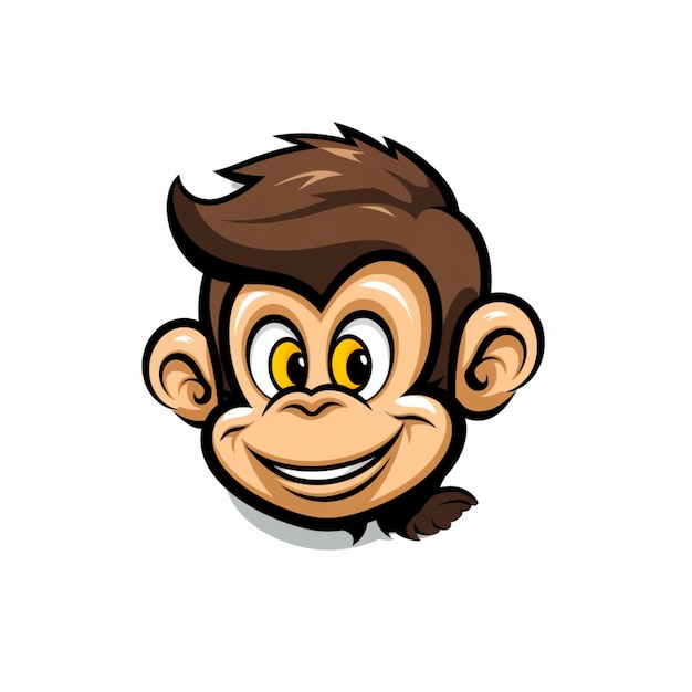 logo de dessin animé de singe