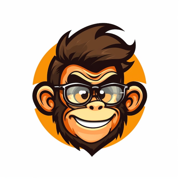 logo de dessin animé de singe