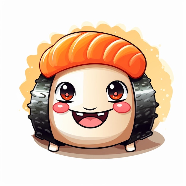 logo de dessin animé de sushi